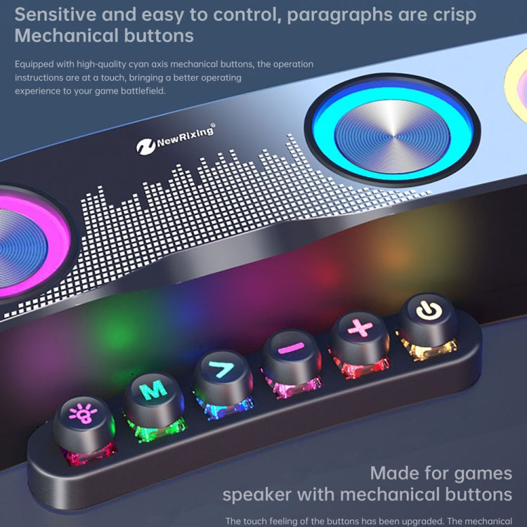 Newrixing NR555 Desktop-Bunter LED-Gaming-Bluetooth-Lautsprecher, unterstützt TF und FM