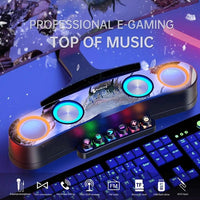 Newrixing NR555 Desktop-Bunter LED-Gaming-Bluetooth-Lautsprecher, unterstützt TF und FM