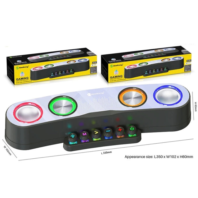 Newrixing NR555 Desktop-Bunter LED-Gaming-Bluetooth-Lautsprecher, unterstützt TF und FM