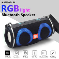 T&G TG642 RGB Licht wasserdichter tragbarer Bluetooth-Lautsprecher, unterstützt FM/TF-Karte, TG642