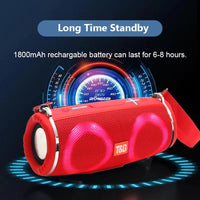 T&G TG642 RGB Licht wasserdichter tragbarer Bluetooth-Lautsprecher, unterstützt FM/TF-Karte, TG642