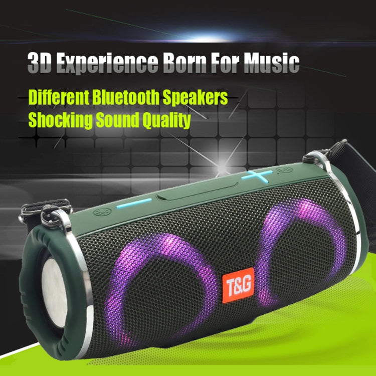 T&G TG642 RGB Licht wasserdichter tragbarer Bluetooth-Lautsprecher, unterstützt FM/TF-Karte, TG642