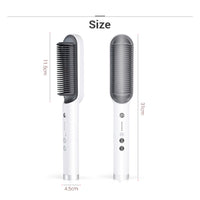 K-SKIN KD380 Haarglätter Elektrischer Lockenwickler für glattes Haar Kammbürste PTC-Heizung Keramikbürste für glattes Haar, UK Plug, Black, UK Plug, White, EU Plug, Black, EU Plug, White