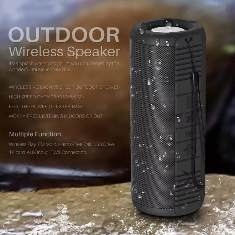 NewRixing NR9019 TWS Tragbarer Stereo-Bluetooth-Lautsprecher, unterstützt TF-Karte/FM