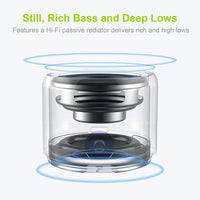 EWA A106Pro IPX7 Wasserdichter tragbarer Mini-Bluetooth-Metalllautsprecher