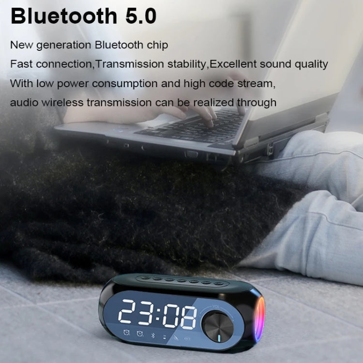 AEC S8 Wecker Bluetooth-Lautsprecher mit LED-Lichtunterstützung TF / FM, S8