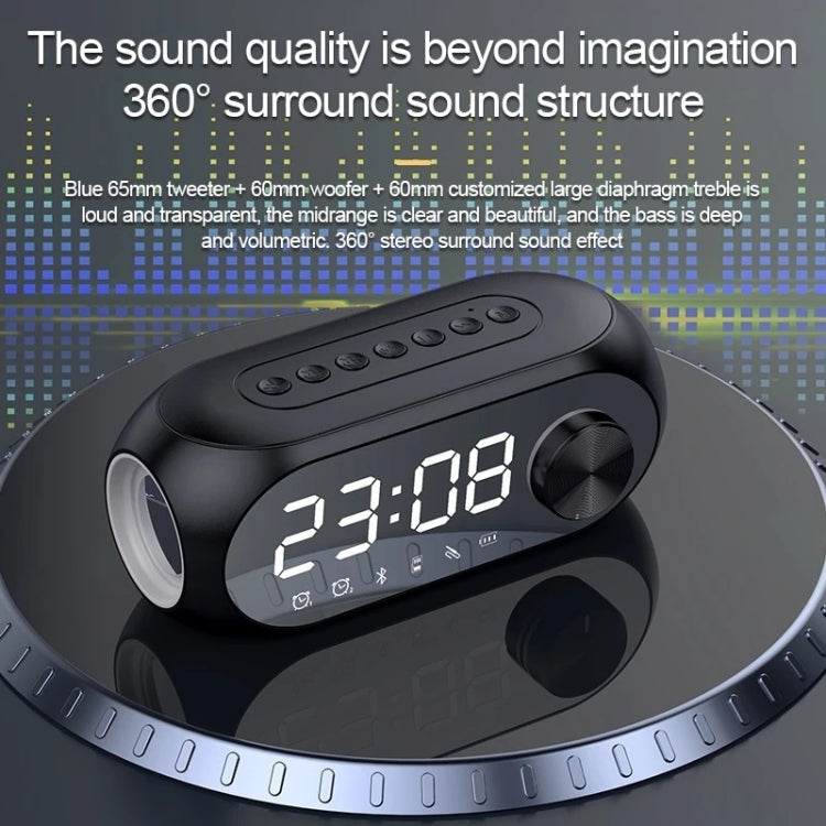 AEC S8 Wecker Bluetooth-Lautsprecher mit LED-Lichtunterstützung TF / FM, S8