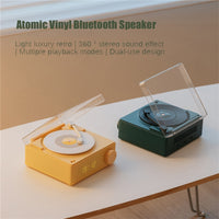 Duosi X11 Vinyl Atomic Retro-Bluetooth-Lautsprecher, kreativer Desktop-Wecker