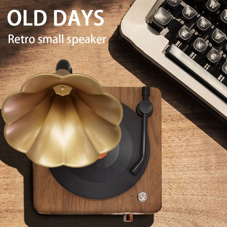 T15 Vinyl Atomic Bluetooth Retro Wireless Audio Desktop-Lautsprecher, Wood Color