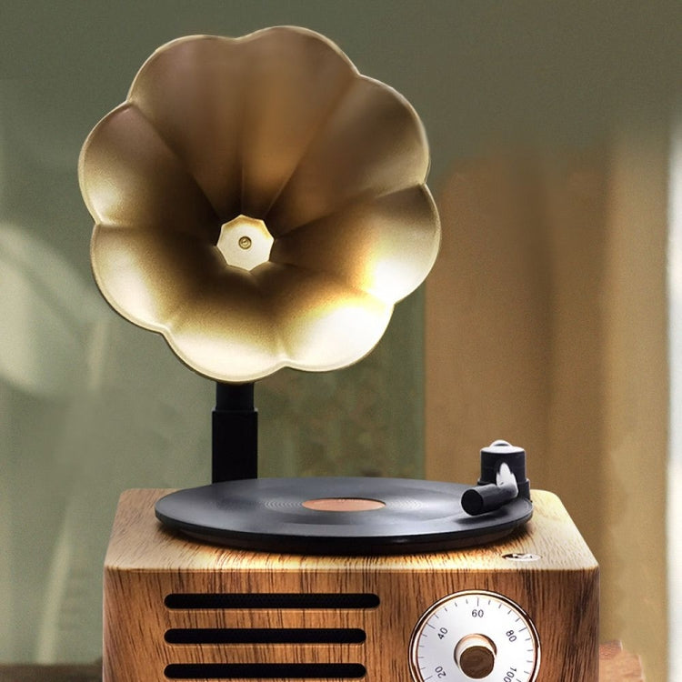 T15 Vinyl Atomic Bluetooth Retro Wireless Audio Desktop-Lautsprecher, Wood Color