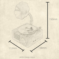 T15 Vinyl Atomic Bluetooth Retro Wireless Audio Desktop-Lautsprecher, Wood Color