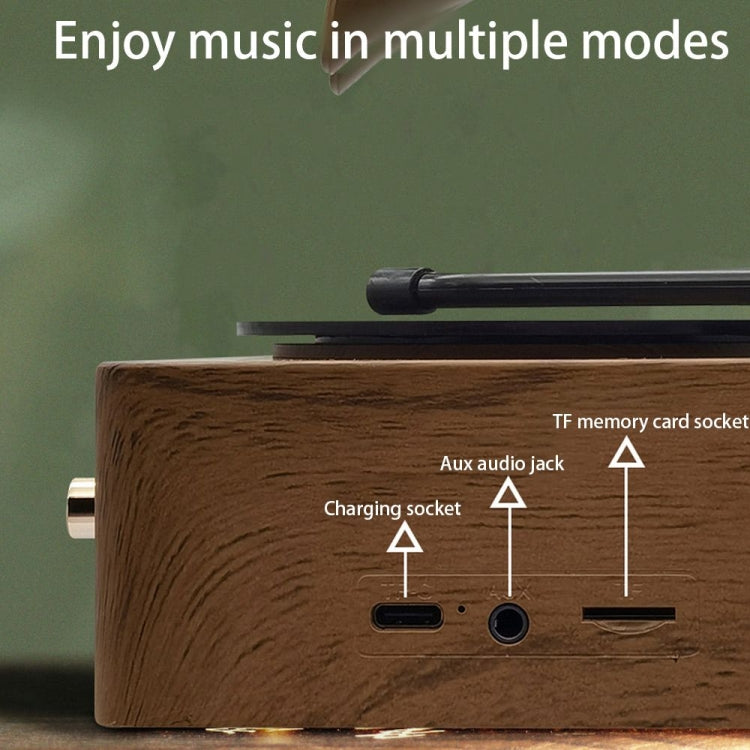 T15 Vinyl Atomic Bluetooth Retro Wireless Audio Desktop-Lautsprecher, Wood Color