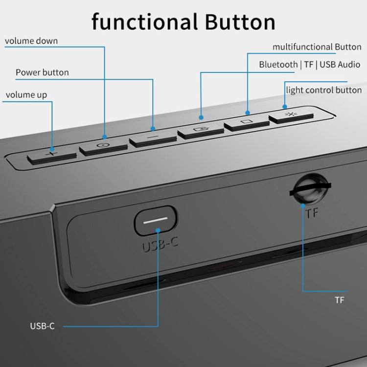 AEC BT601 RGB Light HiFi Soundbar Bluetooth Lautsprecher Heimkino, BT601