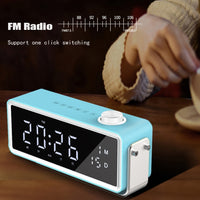 AEC K5 Spiegelwecker Bluetooth-Lautsprecher mit LED-Lichtunterstützung TF / FM