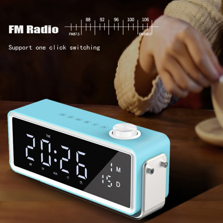 AEC K5 Spiegelwecker Bluetooth-Lautsprecher mit LED-Lichtunterstützung TF / FM