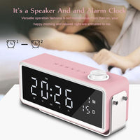 AEC K5 Spiegelwecker Bluetooth-Lautsprecher mit LED-Lichtunterstützung TF / FM