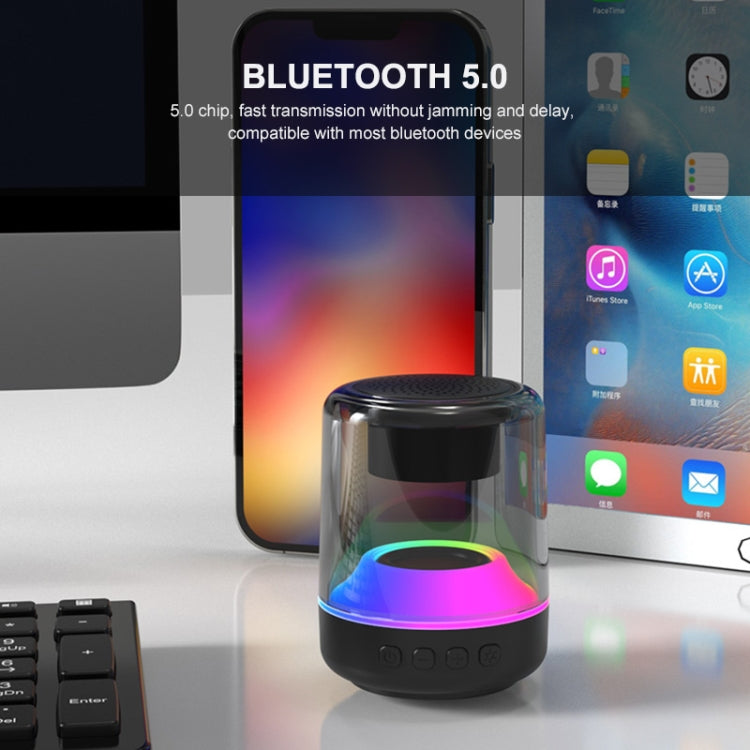 ENKAY Hat-Prince Tragbarer kabelloser Bluetooth-Lautsprecher mit RGB-Licht, S, L