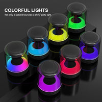 ENKAY Hat-Prince Tragbarer kabelloser Bluetooth-Lautsprecher mit RGB-Licht, S, L