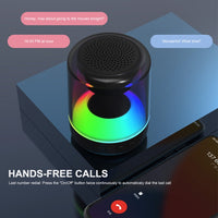 ENKAY Hat-Prince Tragbarer kabelloser Bluetooth-Lautsprecher mit RGB-Licht, S, L