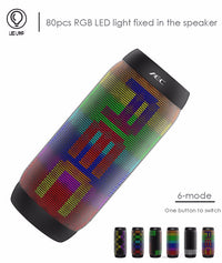 BQ615 PRO Bunter LED-Wireless-HiFi-Stereolautsprecher, kombiniert Bluetooth + TF-Kartenspieler + UKW-Radio + AUX + NFC, BQ615 PRO