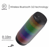 BQ615 PRO Bunter LED-Wireless-HiFi-Stereolautsprecher, kombiniert Bluetooth + TF-Kartenspieler + UKW-Radio + AUX + NFC, BQ615 PRO