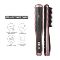 K-SKIN KD388A Elektrische Keramik Haarglätter Kämme PTC Heizung Haarpflege Styling Kamm Auto Massage Glätteisen