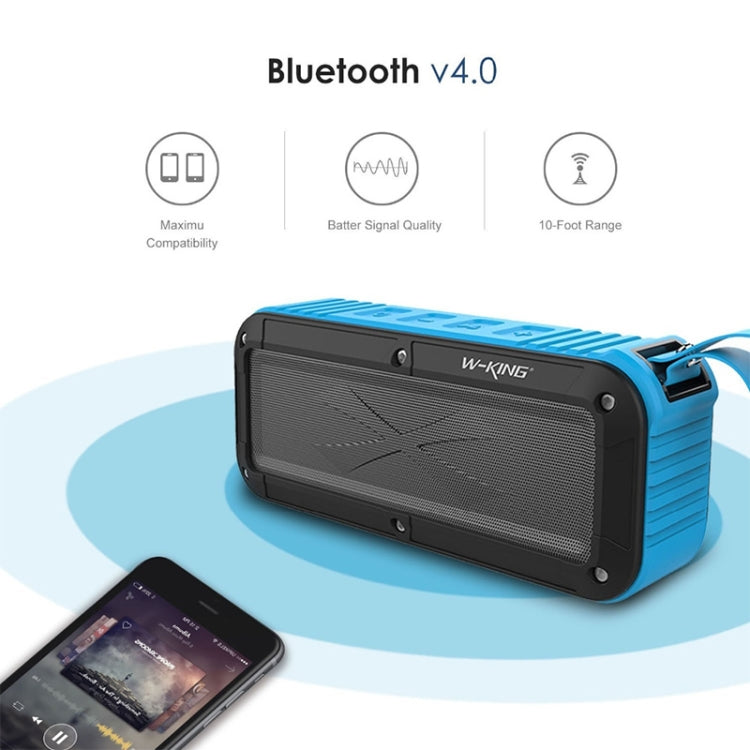 W-KING S20 Loundspeakers IPX6 Wasserdichter Bluetooth-Lautsprecher Tragbarer NFC-Bluetooth-Lautsprecher für Outdoor/Dusche/Fahrrad FM-Radio
