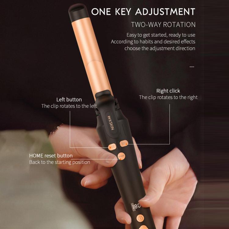 K-SKIN KD882B Automatischer Lockenstab mit Rotationsfunktion, Schnellaufheizung, 5 Temperaturstufen, 32 mm Lockenstab