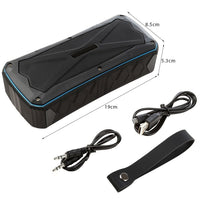 Tragbarer Bluetooth-Lautsprecher, Super-Bass-Stereo-Funklautsprecher, unterstützt IP66, wasserdicht, Notaufladung, Freisprecheinrichtung, TF