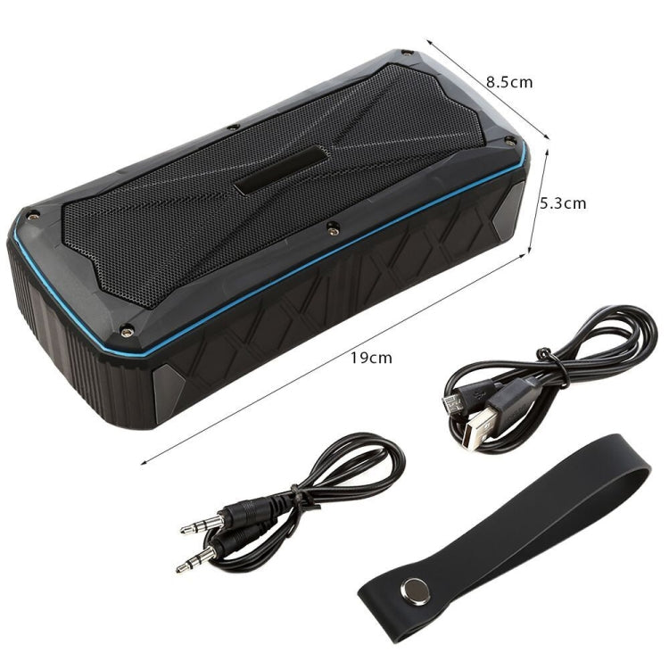 Tragbarer Bluetooth-Lautsprecher, Super-Bass-Stereo-Funklautsprecher, unterstützt IP66, wasserdicht, Notaufladung, Freisprecheinrichtung, TF