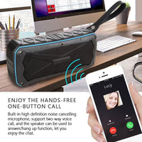 Tragbarer Bluetooth-Lautsprecher, Super-Bass-Stereo-Funklautsprecher, unterstützt IP66, wasserdicht, Notaufladung, Freisprecheinrichtung, TF