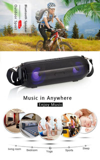 LZ33 LED Tragbarer drahtloser Bluetooth-Lautsprecher Stereo-Freisprecheinrichtung Musiklautsprecher für Computer mit TF FM