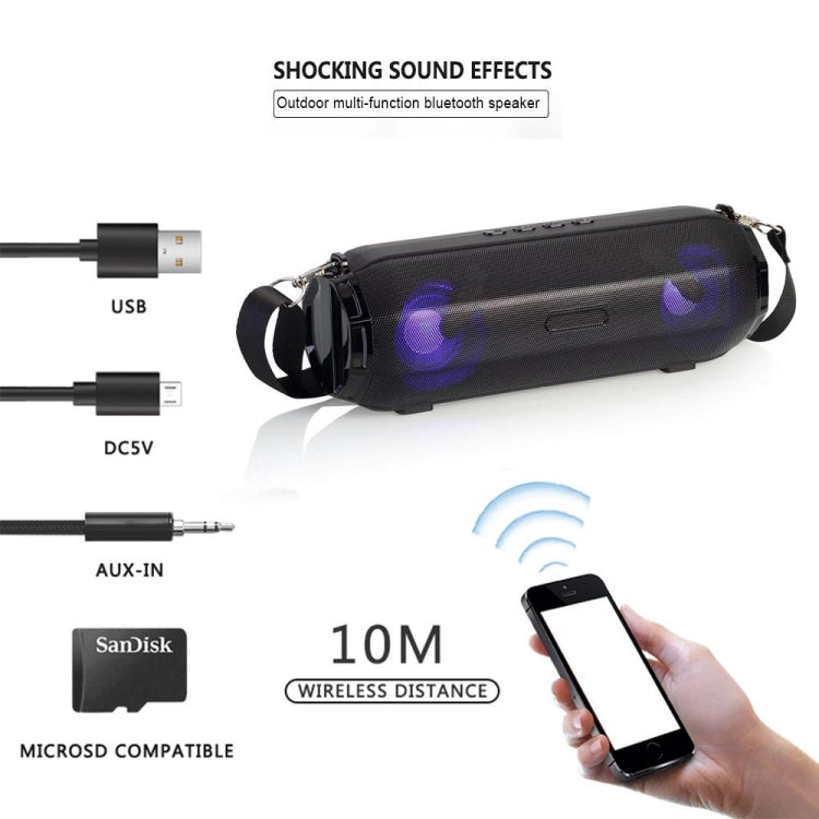 LZ33 LED Tragbarer drahtloser Bluetooth-Lautsprecher Stereo-Freisprecheinrichtung Musiklautsprecher für Computer mit TF FM