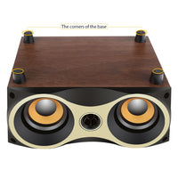 Tragbarer kabelloser Holzlautsprecher, Subwoofer, Stero-Radio, FM, Desktop-Bluetooth-Lautsprecher, Brown Wooden