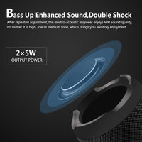 E13 Tragbarer Mini-Bluetooth-Lautsprecher, Stereo-Freisprecheinrichtung, Radio, Musik-Subwoofer, Säulenlautsprecher mit TF FM, RED, BLUE, BLACK