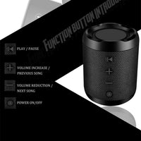 Tragbarer Bluetooth-Lautsprecher, tragbares Soundsystem, 5 W, Stereo-Musik-Surround, wasserdichter Outdoor-Lautsprecher
