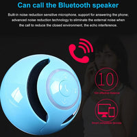 T&G A18 Ball Bluetooth-Lautsprecher mit LED-Licht, tragbarer kabelloser Mini-Lautsprecher, mobile Musik, MP3-Subwoofer, unterstützt TF, BLACK, BLUE, PINK, WHITE
