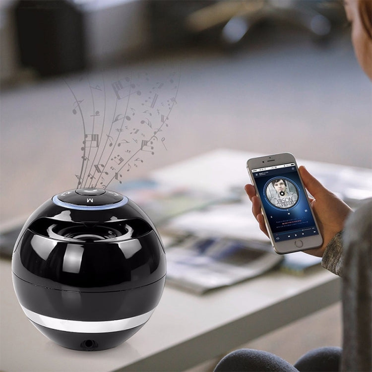 T&G A18 Ball Bluetooth-Lautsprecher mit LED-Licht, tragbarer kabelloser Mini-Lautsprecher, mobile Musik, MP3-Subwoofer, unterstützt TF, BLACK, BLUE, PINK, WHITE