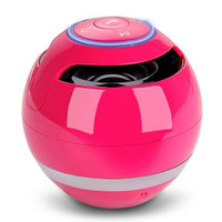 T&G A18 Ball Bluetooth-Lautsprecher mit LED-Licht, tragbarer kabelloser Mini-Lautsprecher, mobile Musik, MP3-Subwoofer, unterstützt TF, BLACK, BLUE, PINK, WHITE
