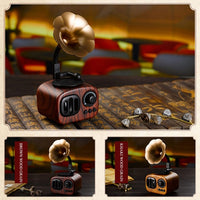 Retro Holz Tragbare Mini Bluetooth Lautsprecher Drahtlose Lautsprecher Outdoor Lautsprecher Sound System TF FM Radio Musik Subwoofer