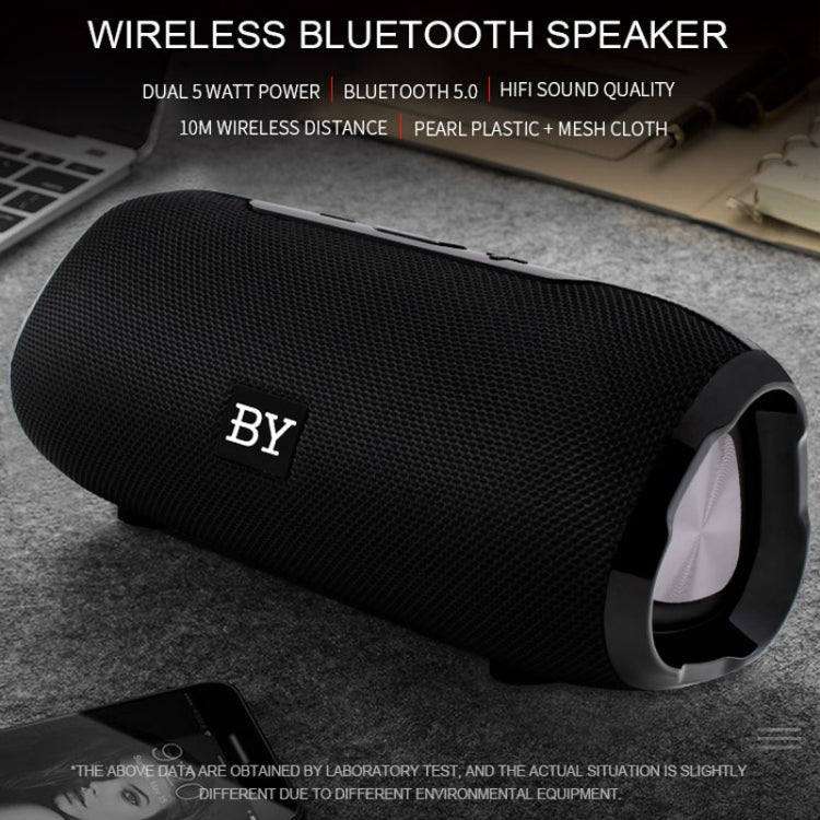 BY Tragbarer Bluetooth-Lautsprecher, wasserdichter kabelloser Lautsprecher, 3D-Stereo-Musik-Surround-Sound-System, Außenlautsprecher, unterstützt TF AUX