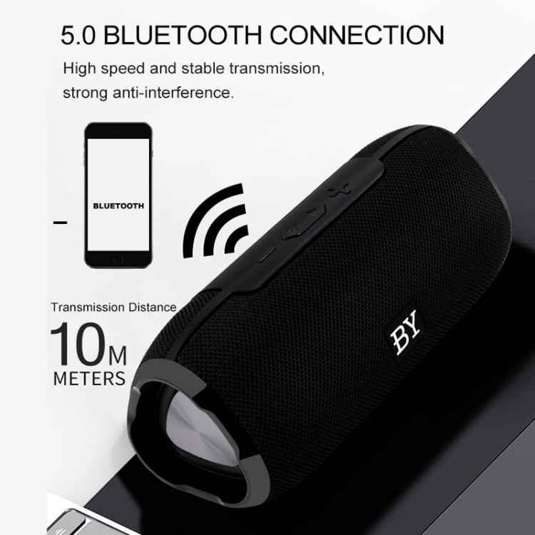 BY Tragbarer Bluetooth-Lautsprecher, wasserdichter kabelloser Lautsprecher, 3D-Stereo-Musik-Surround-Sound-System, Außenlautsprecher, unterstützt TF AUX