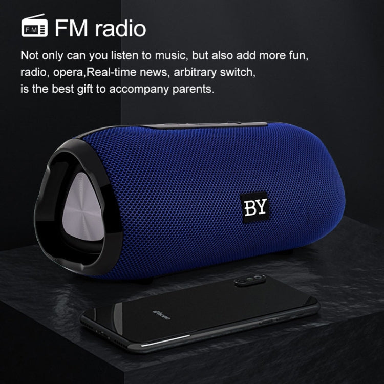BY Tragbarer Bluetooth-Lautsprecher, wasserdichter kabelloser Lautsprecher, 3D-Stereo-Musik-Surround-Sound-System, Außenlautsprecher, unterstützt TF AUX