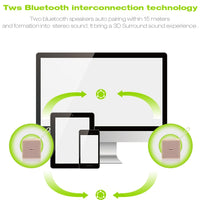 EWA A105 High Hidelity Bluetooth-Lautsprecher, kleiner Hochleistungsbass, TWS Bluetooth-Technologie unterstützt TF