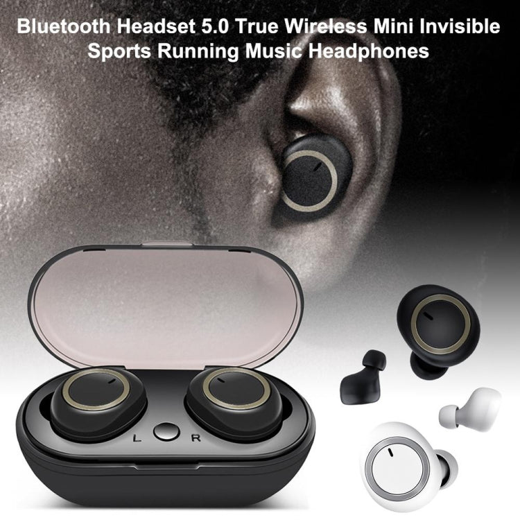 TWS-A1 Bluetooth Headset 5.0 True Wireless Mini Unsichtbare Sport-Laufmusik-Kopfhörer mit Ladebox-Mikrofon