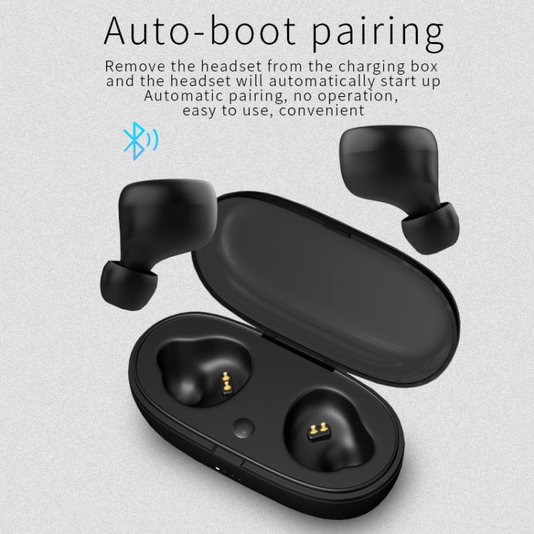 TWS-A1 Bluetooth Headset 5.0 True Wireless Mini Unsichtbare Sport-Laufmusik-Kopfhörer mit Ladebox-Mikrofon