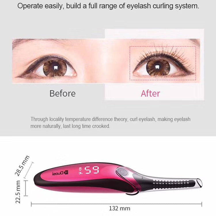 Duosi DY-102 Tragbarer Stift-Stil, beheizter, langlebiger elektrischer Wimpernzange zum Bügeln, USB-wiederaufladbarer, elektrisch beheizter Make-up-Lockenclip