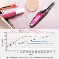 Duosi DY-102 Tragbarer Stift-Stil, beheizter, langlebiger elektrischer Wimpernzange zum Bügeln, USB-wiederaufladbarer, elektrisch beheizter Make-up-Lockenclip