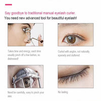 Duosi DY-102 Tragbarer Stift-Stil, beheizter, langlebiger elektrischer Wimpernzange zum Bügeln, USB-wiederaufladbarer, elektrisch beheizter Make-up-Lockenclip