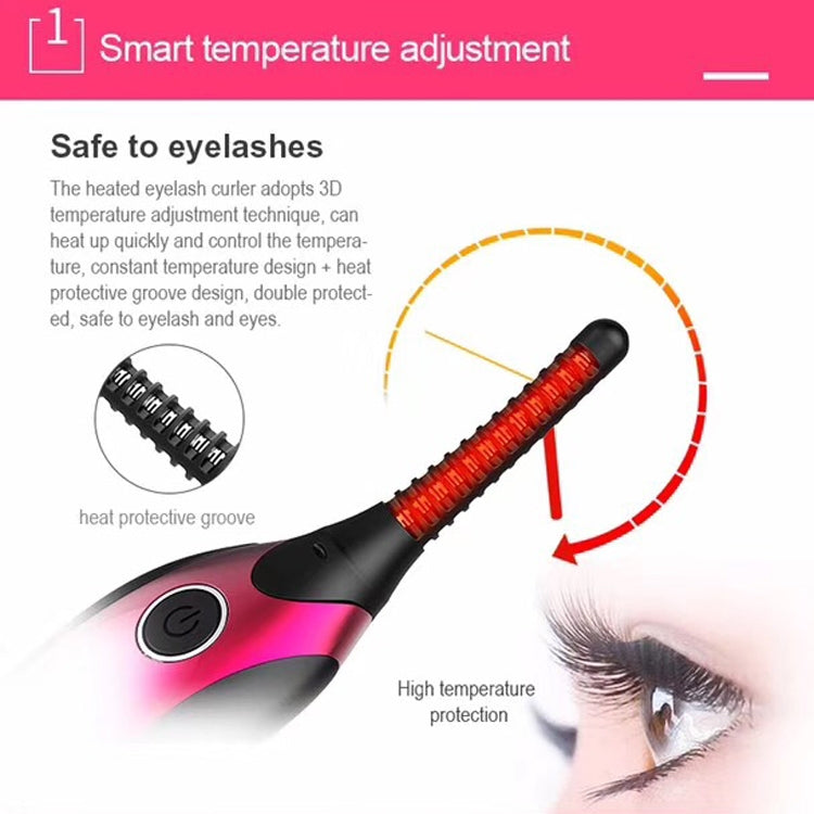 Duosi DY-102 Tragbarer Stift-Stil, beheizter, langlebiger elektrischer Wimpernzange zum Bügeln, USB-wiederaufladbarer, elektrisch beheizter Make-up-Lockenclip
